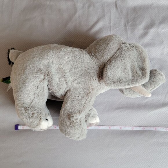 Wild Republic Elephant 13 inch Plush Gray Tusks Realistic Stuffed Animal Toy K&M - Picture 8 of 8